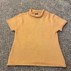 Vintage Michael Kors short sleeve cotton mock neck sweater